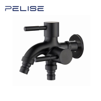 Pelise Elegant Matte 304 Stainless Steel Dual-Function Sink Faucet with Satin Finish 1 In 2 Out Two Way Faucet For Bathroom Faucet