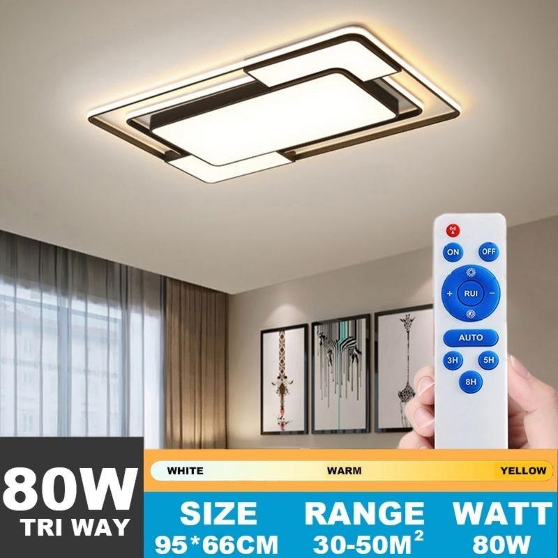 GENGYAN-N【BUY 1 TAKE 1】LED Ceiling Light 3 color with remote Living room bedroom light modern ceiling lamp home lighting With switch