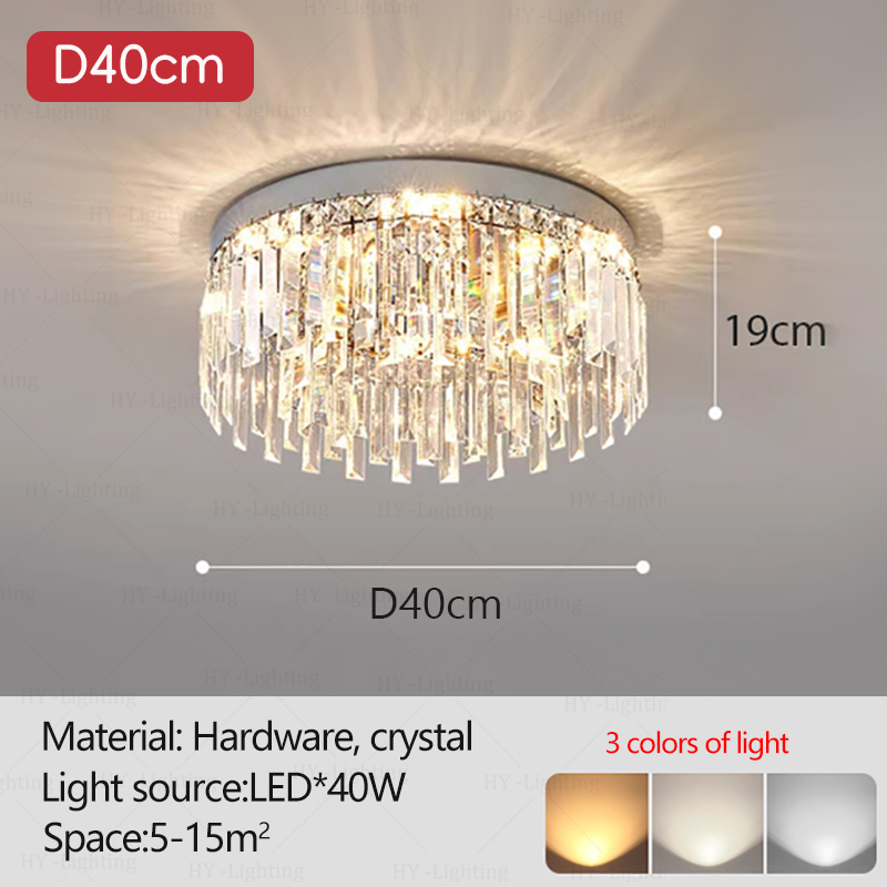 Living room chandeliers new crystal ceiling light LED dining room lamp bedroom decorative light 22