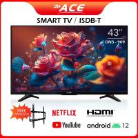 ACE 43″ Smart TV (Android 14 Netflix Youtube Chromecast) w/FREE WALL BRACKET