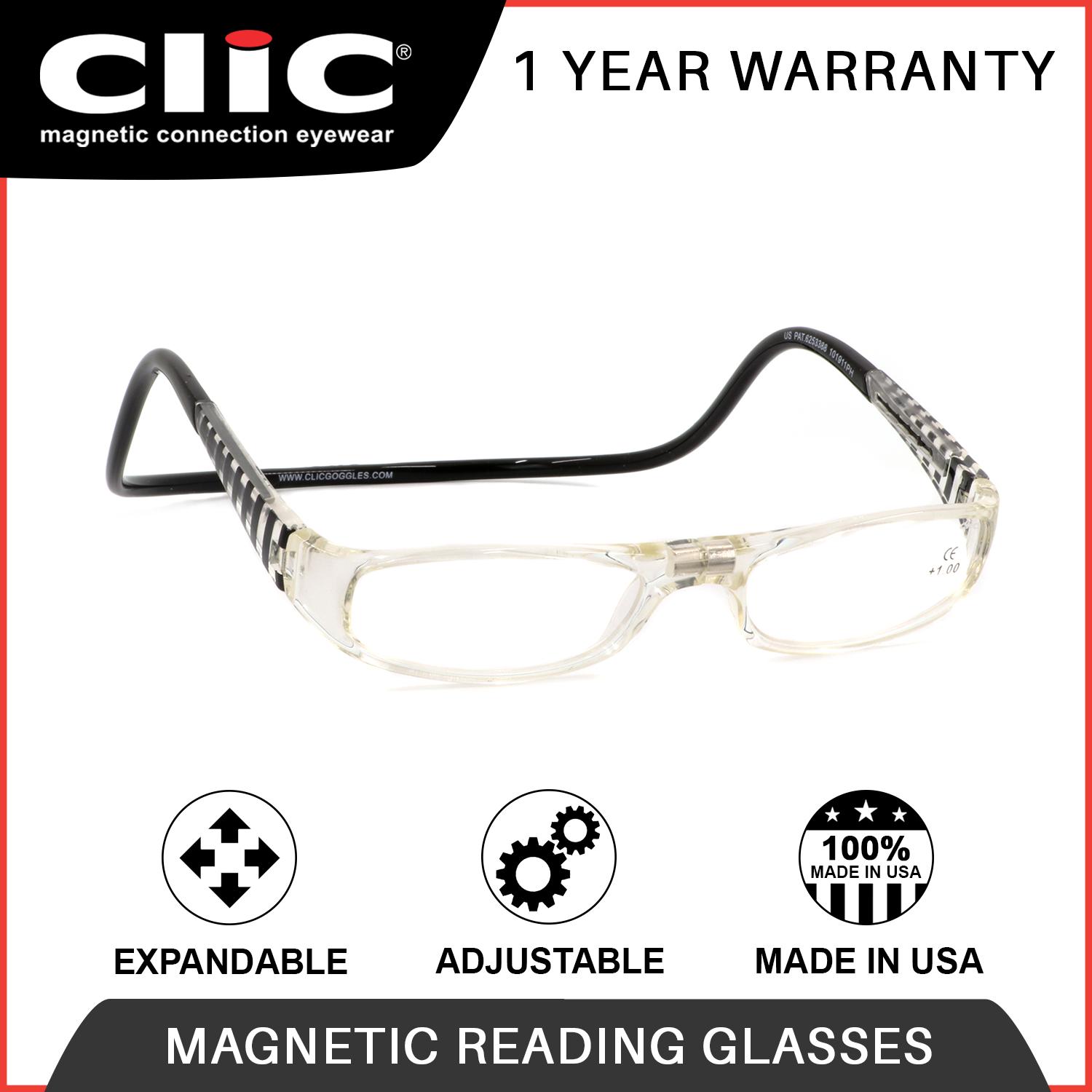 Clic Euro Reading Glasses Grade +1.00 to +3.00 (Clear)