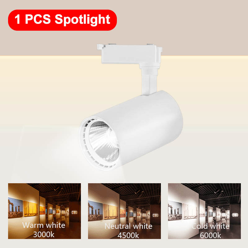 VLS Track Light Complete Set Track Lights for Ceiling COB Rail Spotlight 20W/30W/40W for Clothing Store Restaurant Bar Ceiling Light 220V