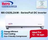 Matrix Aircon Shop PH MX-CS25L2A M- Series 1.0HP DC Inverter Split Type Air Conditioner