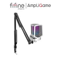 FIFINE Ampligame A6V Q6 RGB Gaming USB Microphone Podcast Condenser Microphone Computer Microphone for Streaming Recording Voice-over
