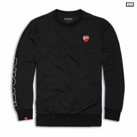 98771205 Ducatiana BLACK ROUND-NECK SWEATSHIRT