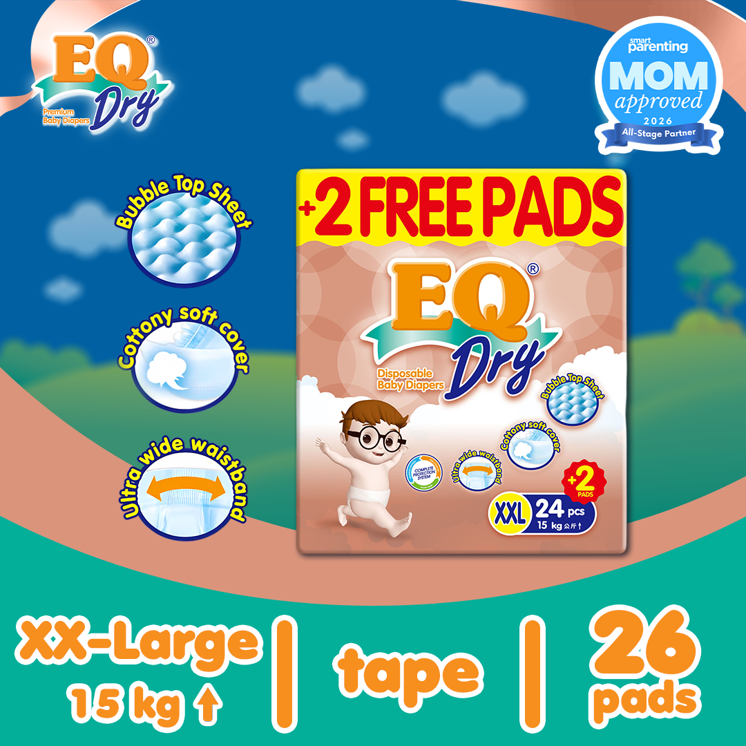 EQ Dry XXL (Over 14 kg) - 24 pcs x 1 pack (24 pcs) - Tape Diapers