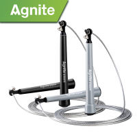 Agnite Speed Wire Skipping Rope Adjustable Skipping Ropes 2.8M Durable Wire Rope Black