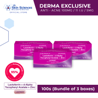 [Derma Exclusive] Lactezin 100mg Anti-Acne 100 capsules (Bundle of 3 boxes)