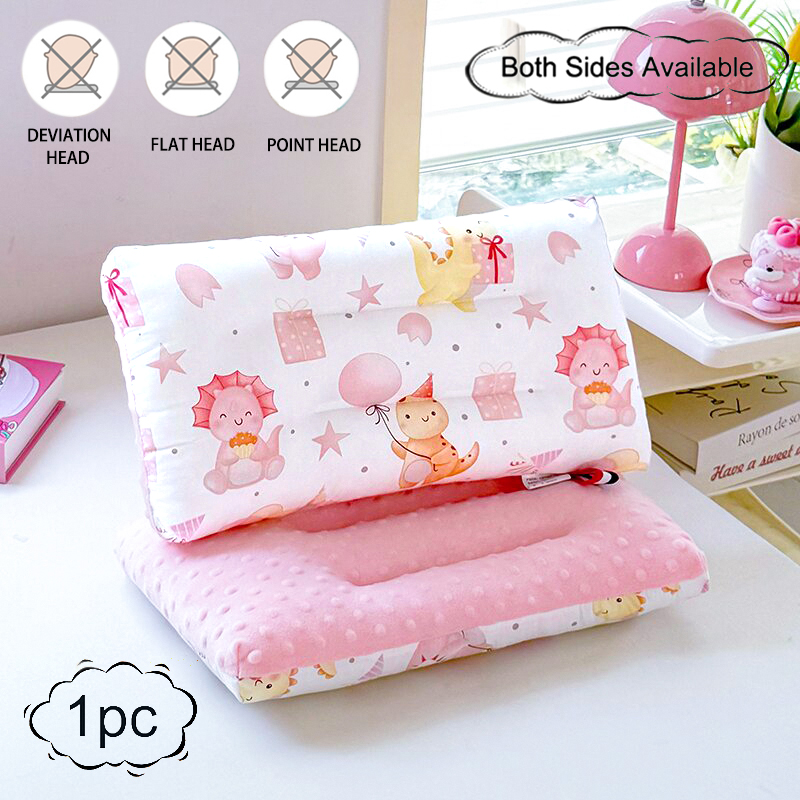 KKHOUSE Baby Pillow Double Side Use Pure Cotton Toddler Pillow For Kid Skin Friendly Material BPA Free Pillow