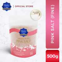 (Sherpa Pink) Master Chef 100% Natural Himalayan Pink Salt 500g (FINE) Keto Vegan Low Carb Seasoning Medium Pink color (Least impurities for Pink Salt) ＜1% Insolubility 99% NaCL Purity
