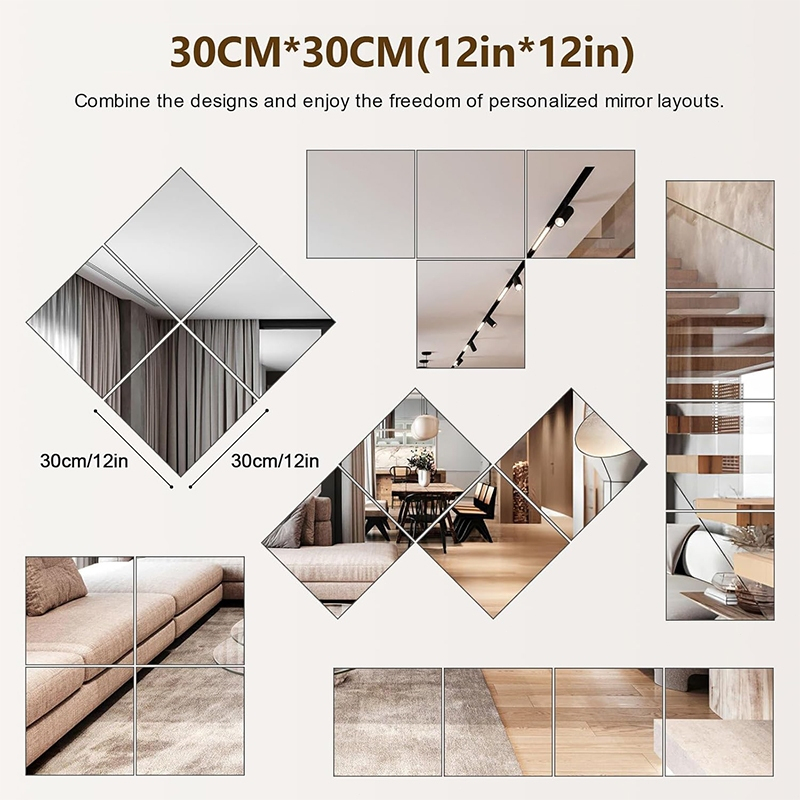 Gold Star Home DIY HD Acrylic Mirror Wall Sticker Mirror Self Aesthetic Mirror Wall Full Body Mirror