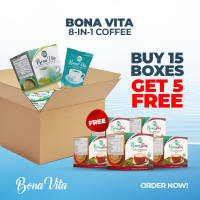 BUY 15 BONA VITA Original 8-in-1 Coffee GET 5 FREE Box BonaSlim 15-in-1 Coffee