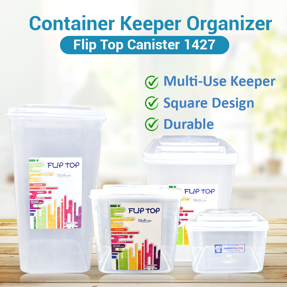 Product Flip Top Canister 1427 Milktea Shake Powder Container Keeper ...
