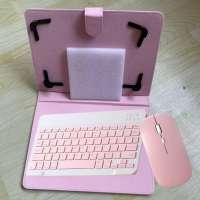 (magnetic case+keyboard+mouse) for cellphone and tablet magnetic adjustable keyboard case with 10 inches bluetooth keyboard and mouse