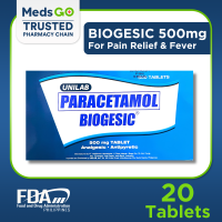 BIOGESIC Paracetamol 500mg - 20 Tablets | Pain Relief & Fever Medicine
