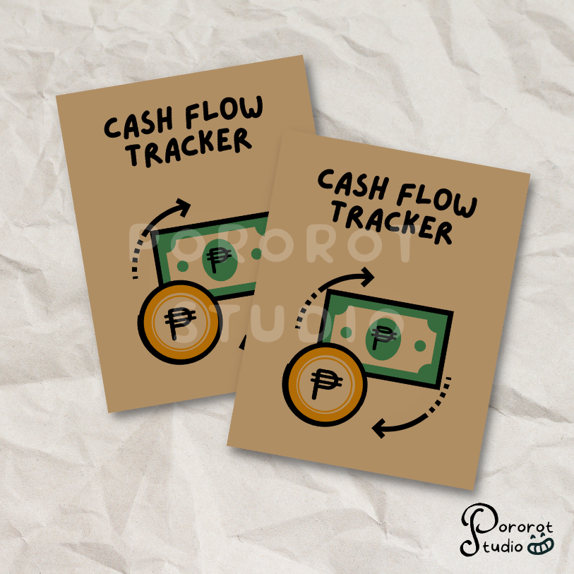 Pororot Studio | Cash flow tracker log Journal Pocket Mini Small Notebook Stationery Kraft Paper