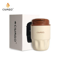 CIVAGO（10oz/300ml）Ceramic liner Stainless Steel Coffee Mug With Lid Vacuum Flask Convenient travel cup