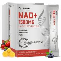 Totaria NAD+ Liquid Supplement 1500mg with Urolithin A Resveratrol & PQQ - 16-in-1 Extra Strength NAD Plus & Nicotinamide Riboside - Anti-Aging & Energy Booster - 30 Liquid Packets