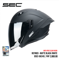 SEC Refined Half Face Helmet For Motorcycle– Gloss/Matte (M–XL)