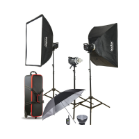 Godox MS300 300W Compact Studio Flash Kit Monolight with Softbox 150W Halogen Modeling Lamp 5600K Color Temperature 2.4GHz Wireless Speedring and XT16/X2/X1/XPro Wireless Power-Control Trigger for Portrait Lighting & Studio Photography