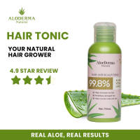 ALOEDERMA Hair & Scalp Tonic Hair Grower 99.8% Pure Aloe Vera (110ml) All Natural Hair Grower