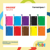 Orions STRIPES YARN Notebook W/Plastic Jacket 80lvs- Set of 1 3 6 10