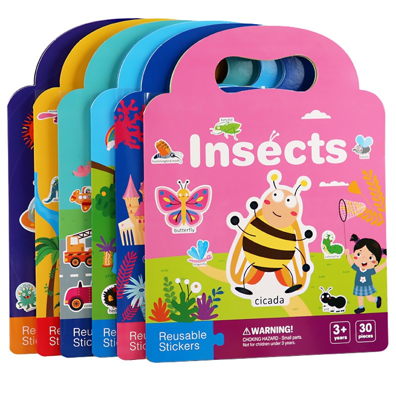 educratePH Scene Bubble Sticker Book - Imagination / Creativity Story Tell Fine motor skill can be REUSED