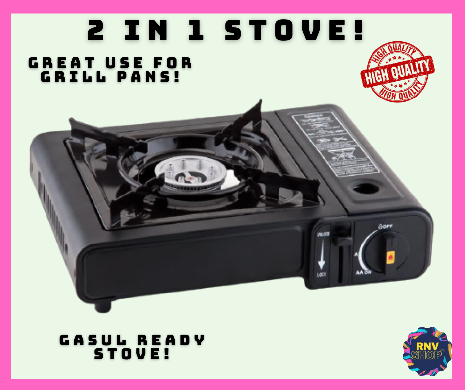 2 in 1 Portable Gas Stove Automatic Butane Camping Stoves cooker