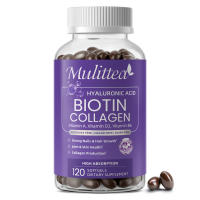 Mulittea Collagen Biotin Capsules Anti-aging Glowing Smooth Skin Formula Strong Nails Shiny Hair