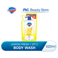 Safeguard Antibacterial Soap Body Wash Refill (Pure White Lemon Fresh with Vitamin C Floral Pink with Rose Extracts) 620ml