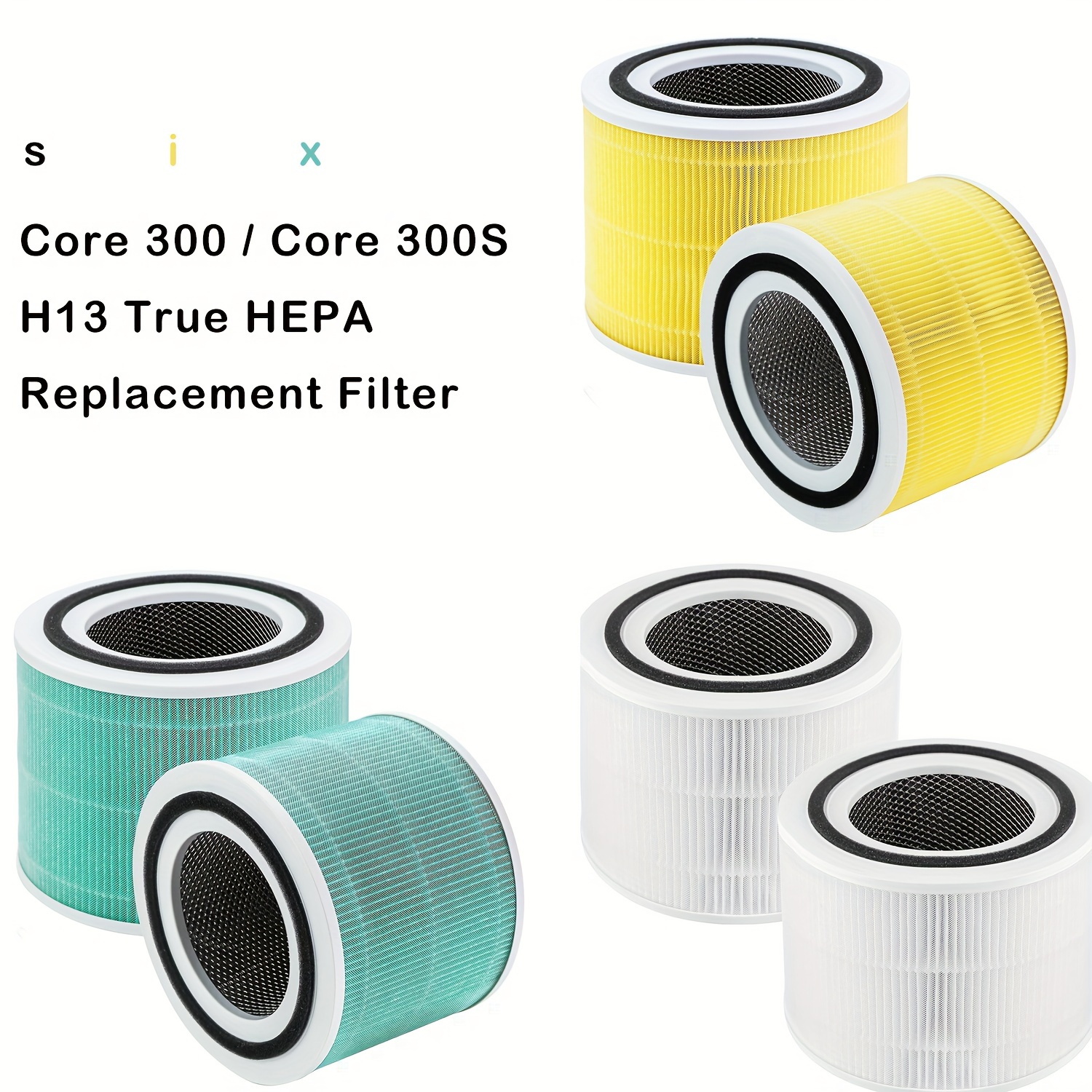 2 Pack Core 300 Replacement Filter Compatible with LEVOIT Core 300, H13  HEPA Filter, Compare to Part No. Core 300-RF, White 