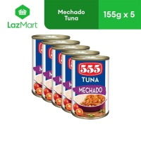 555 Tuna Mechado Healthy High Protein Vit A No Preservatives 155g  - Pack of 5