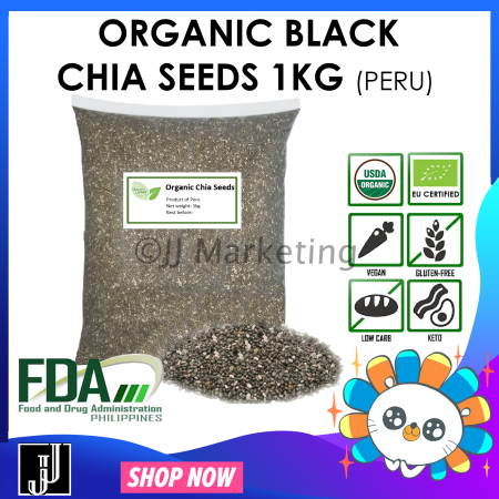 Peruvian Organic Black Chia Seeds for Weight Loss and Digestion