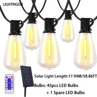 LIGHTINGGO 32.6/54.8Ft Solar LED Lights Outdoor Fairy Light Solar Garden Decotaion Lamp Wedding Party New Year String Lights