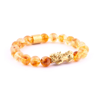 Lucky Piyao in Natural Citrine Bracelet Bracelet (Grade 3A and 2A) | Lucky Life Manila Charms and Accessories