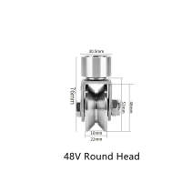 YOMERTO 304 Stainless Steel 48/V/U Roller For Sliding Gate Groove Swivel 360° Rotational Sliding Gate Roller Wheel Heavy Duty