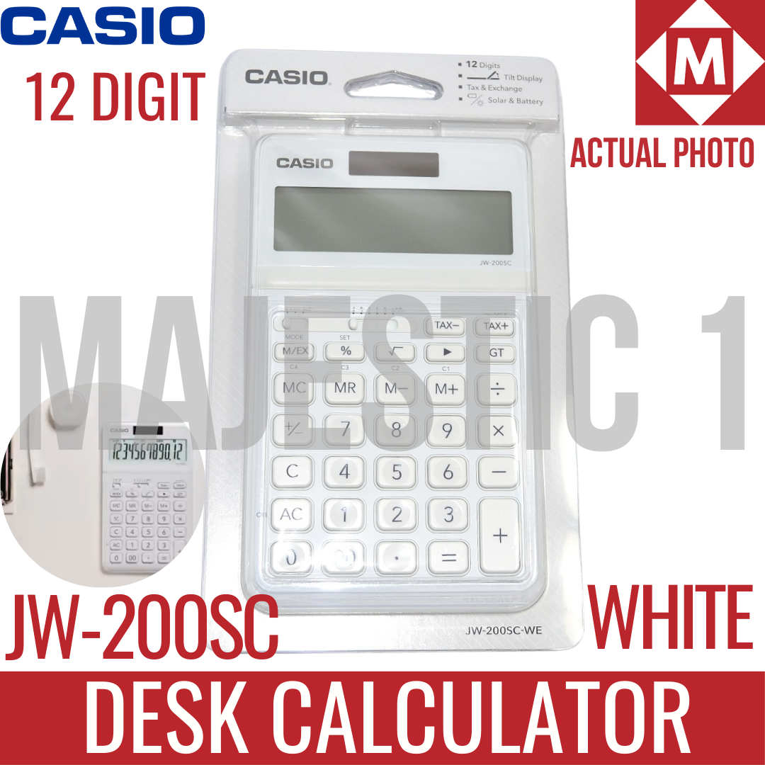 Casio 12 Digit Compact Desk Type Calculator JW-200SC