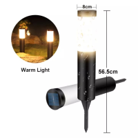 【Limited time discount】Vimite Led Solar Lawn Light Outdoor Waterproof Garden Lights for Fence House Villa Landscape Warm White