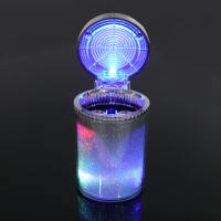 [🇵🇭 24h Delivery] Dollyy Car Ashtray with Lid Cover LED Light Cigarette Cigar Ashtray Container Gas Bottle Smoke Cup Holder Storage Cup Car Supplies Decoration