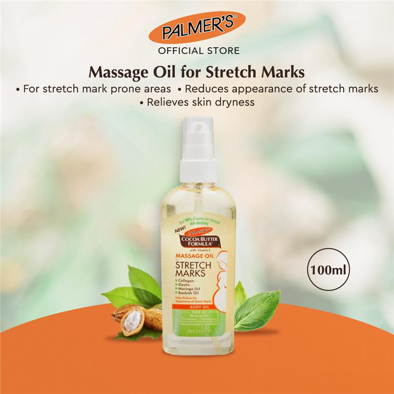Palmers Massage Oil for Stretch Marks 100ml (Suitable for Pregnancy Use)