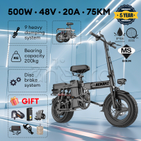 AENXRD electric bike 48V-12A/20A foldable 14 inch electric scooter E-ABS double disc brake Lithium battery
