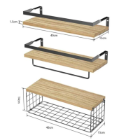 MEIANVU Combined bookshelves floating wall-mounted storage divider bookshelves wall bookshelves home decor floating hangers wall display shelves