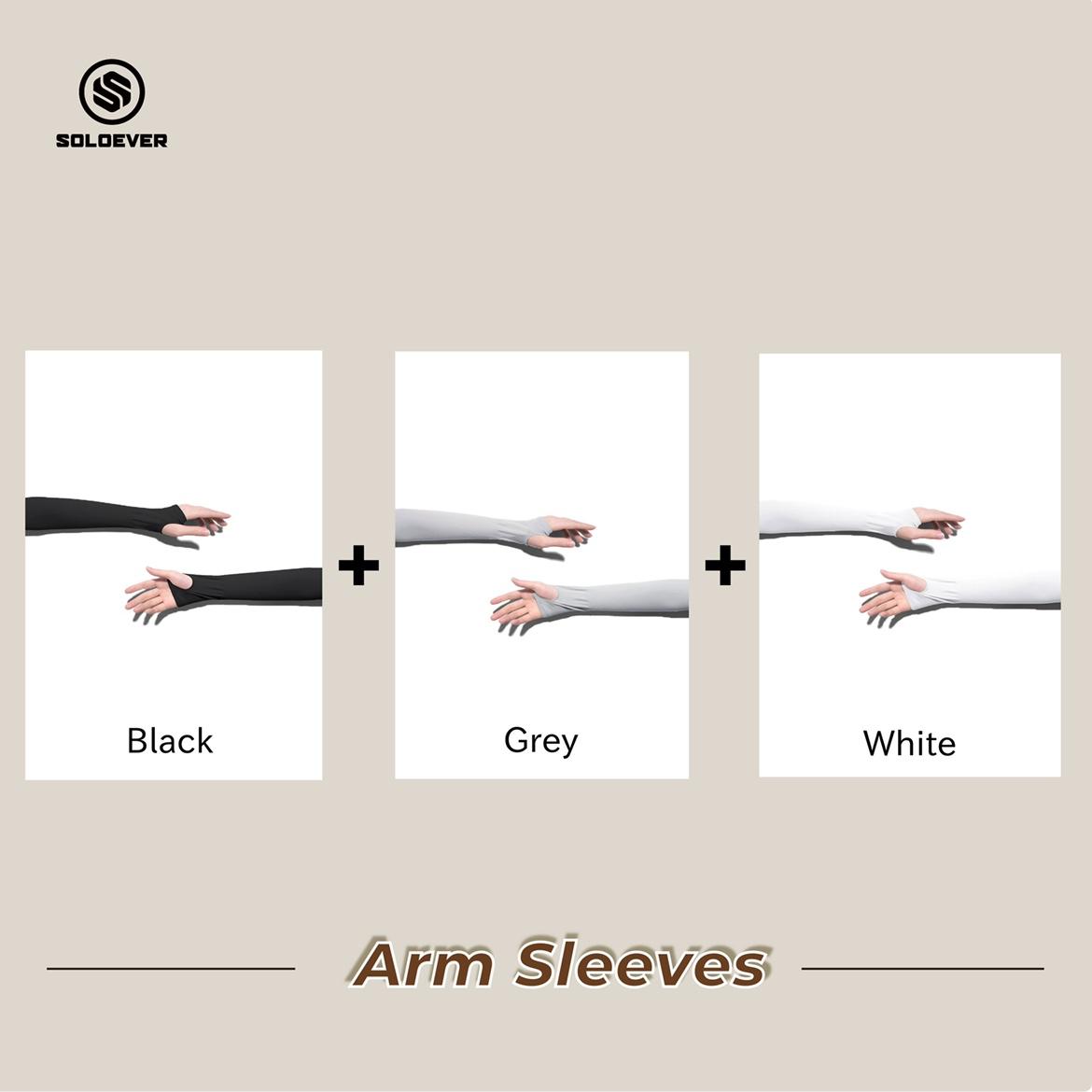 SOLOEVER Arm Sleeves Cycling Basketball Sun Protection Upf50+ Anti-Ultraviolet Sleeves Cool Cooling Water Repellent