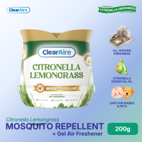 ClearAire Citronella Lemongrass Mosquito Repellent Gel Air Freshener 200g – Fresh Citrus Aroma for Everyday Use
