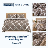 SOHOME Everyday Comfort Garterized Fitted Bed Sheet Single Twin Double Queen Cotton Blend Bedsheet Cover