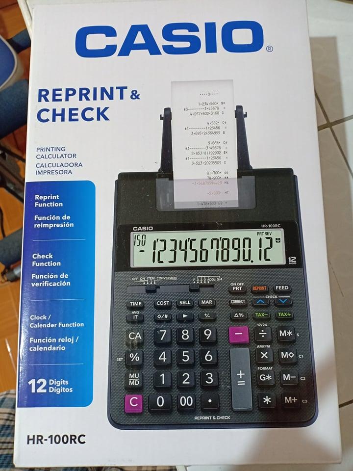 Printing Calculator Adding Machine HR-100RC Compact Type / electric calculator with receipt