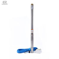 EURORECAR 2.5inch 0.75HP Deep Well Impeller Pump 220V 60Hz Stainless Steel High Lift Single Phase Submersible Pump 197Ft