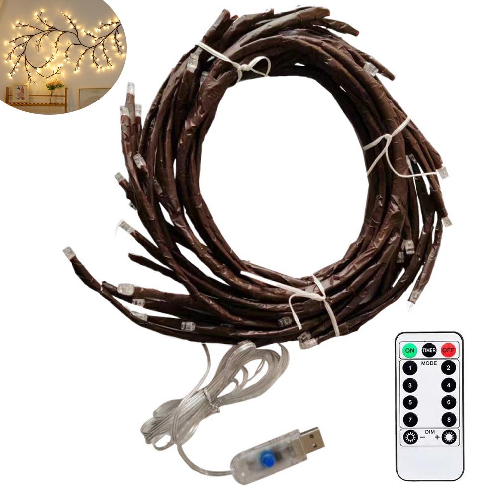 LED Vine Tree Branch String Light 72LED USB Fairy Lights 1.5M Wall Christmas Decoration