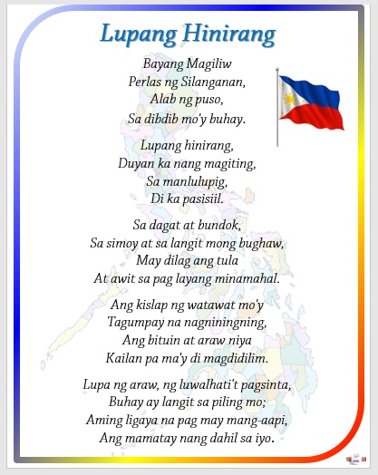 Pambansang Awit With Lyrics