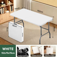 FINNAVENUE Foldable Table 4FT/5FT/6FT Outdoor Camping Table Portable Table Coffee Table Computer Table Load Capacity 500kg
